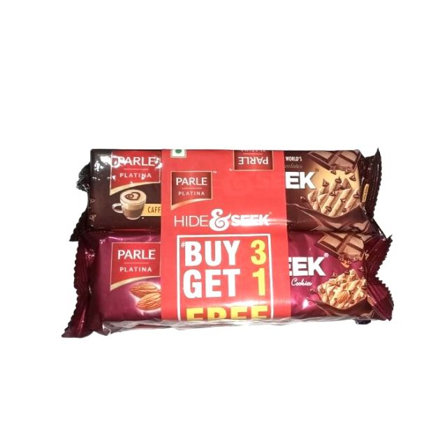 parle hide & seek biscuits 400 gm combo pack (buy 3 get 1 free)