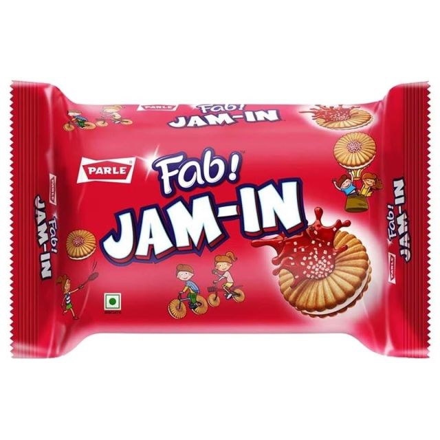 Parle Fab Jam-In Mixed Fruit Sandwich Biscuits, 495G - Flavoured, Strawberry