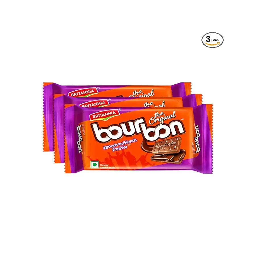 Britannia Biscuit Bourbon, 60g (Pack of 3) Promo Pack