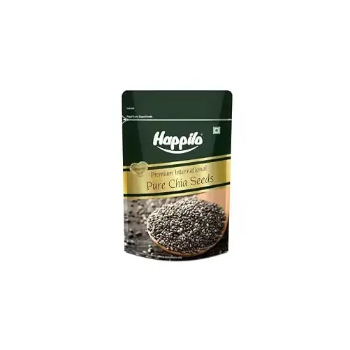 Happilo Premium Raw Chia Seeds 200g (Pack of 1) | Seed for Eating | Healthy Snacks | Good for Weight Management | Nutrient-Rich Superfood, High in Omega-3 Fatty Acids, Fiber, Protein