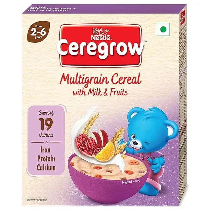 CEREGROW Multigrain Kids Cereal No Preservatives 300g Kids (2 years +) Cereal with Iron, Protein, Calcium and Vitamin D. Helps support normal brain & bone development.