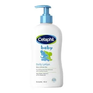 Cetaphil Baby Daily Lotion, Suitable for baby’s delicate skin, Shea Butter and Vit E, Dermatologist Tested and Pediatrician Recommended, 400 ml