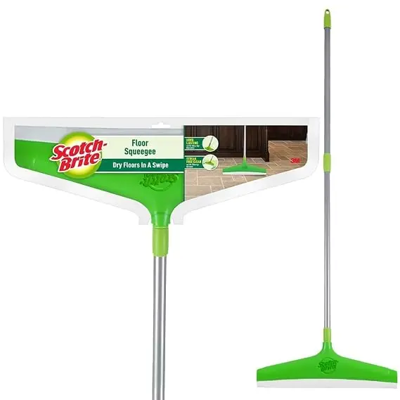 Scotch-Brite Long Floor Wiper | 40 cm TPE Blade for Wider Area Coverage | Streak-Free Floor Cleaning and Drying, Lightweight, for Indoor and Outdoor Use